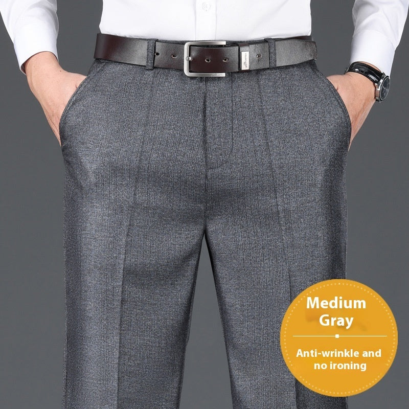 Men’s Casual Business Pants – Loose Straight Trousers for Office & Daily Wear
