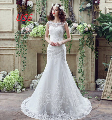 Sexy Lace Mermaid Trailing Wedding Dress for Brides