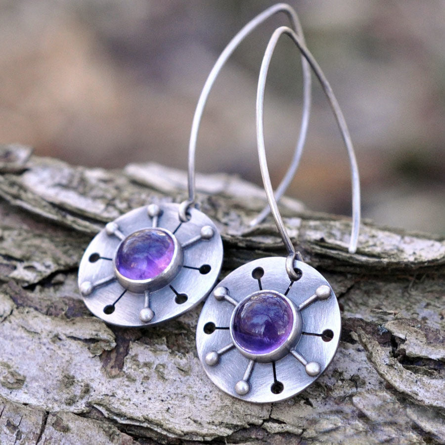 European And American Ornament Creative Disc Sun Beat Pattern Eardrops