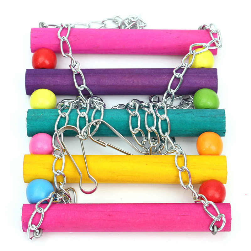Colorful Suspension Bridge Swing Stand for Parrots and Peony Birds