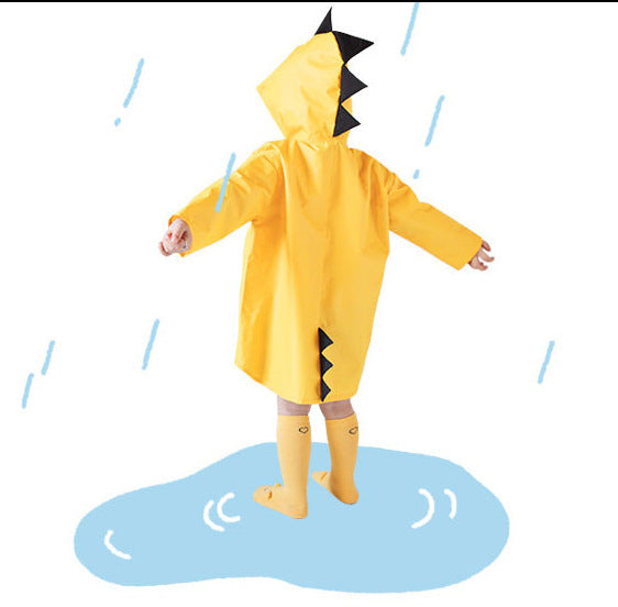 Kids Dinosaur Raincoat Waterproof Regular Fit Jacket