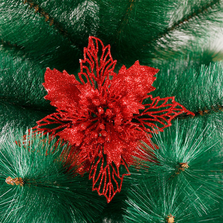Hollowed Out Christmas Cane with Decorative Flowers