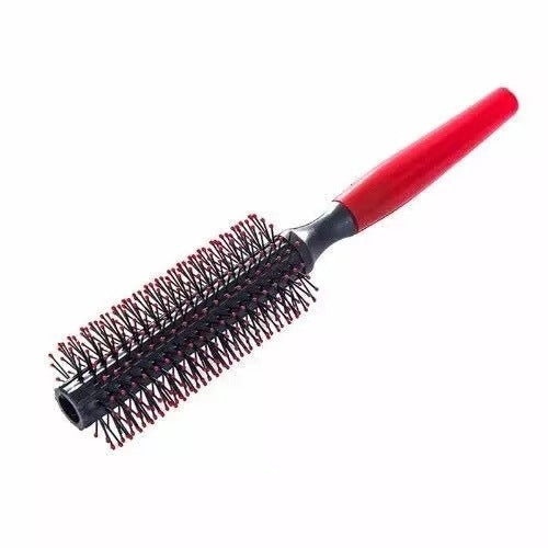 Black & Red Hair Curling Comb – Heat-Resistant Plastic Styling Tool