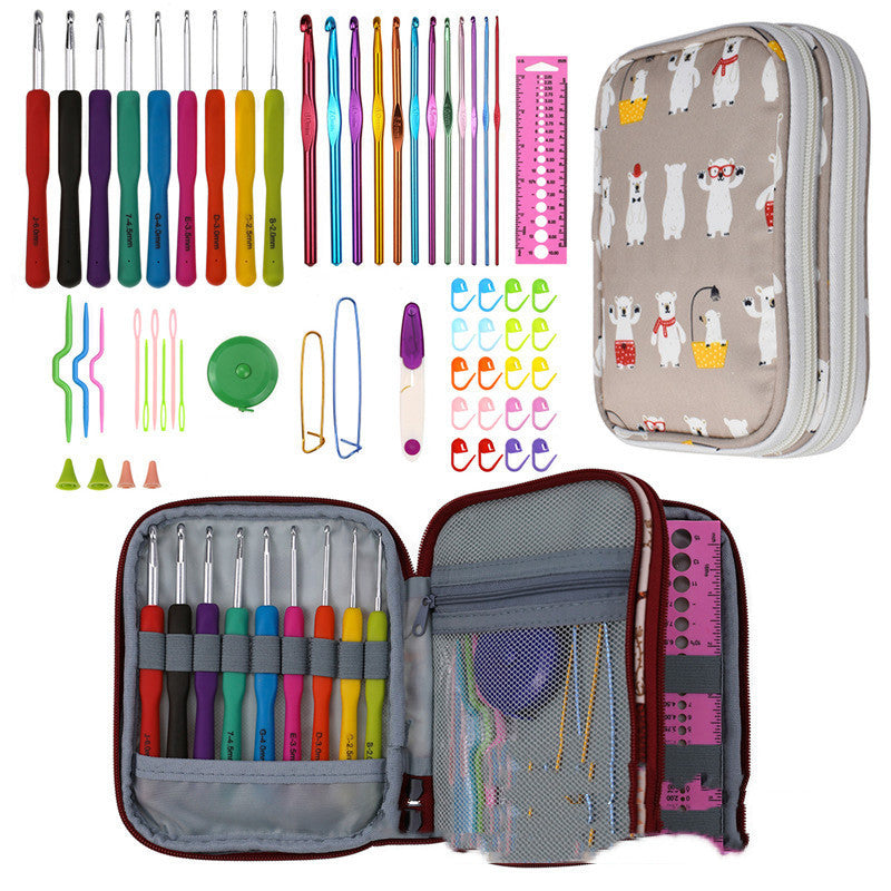 36-Style Crochet Hook Set with Case – Knitting & DIY Crafts