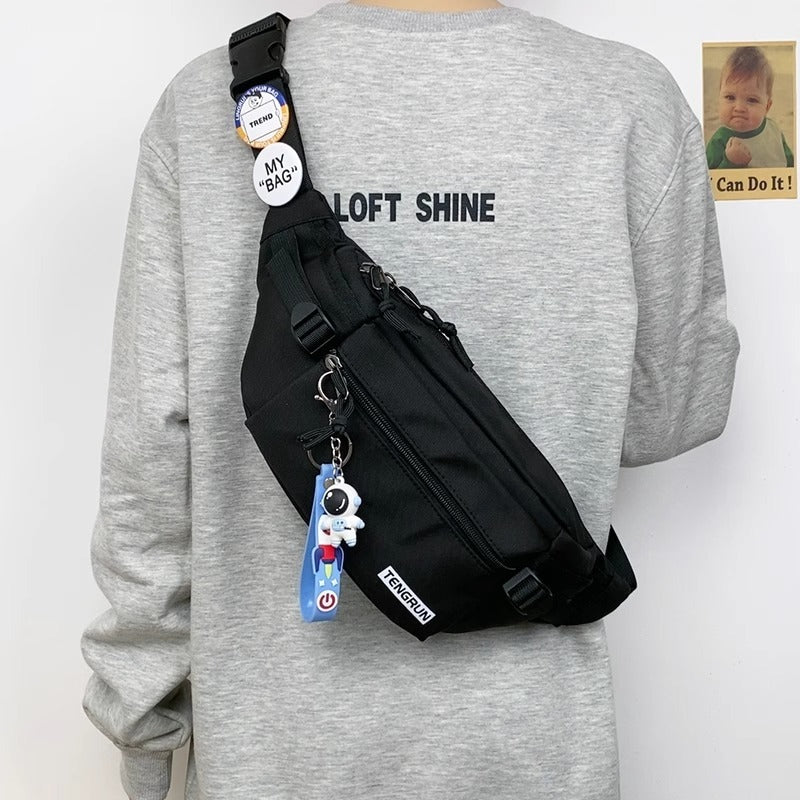 Trendy Chest Bag Men's Backpack Waist Bag Sports One-shoulder