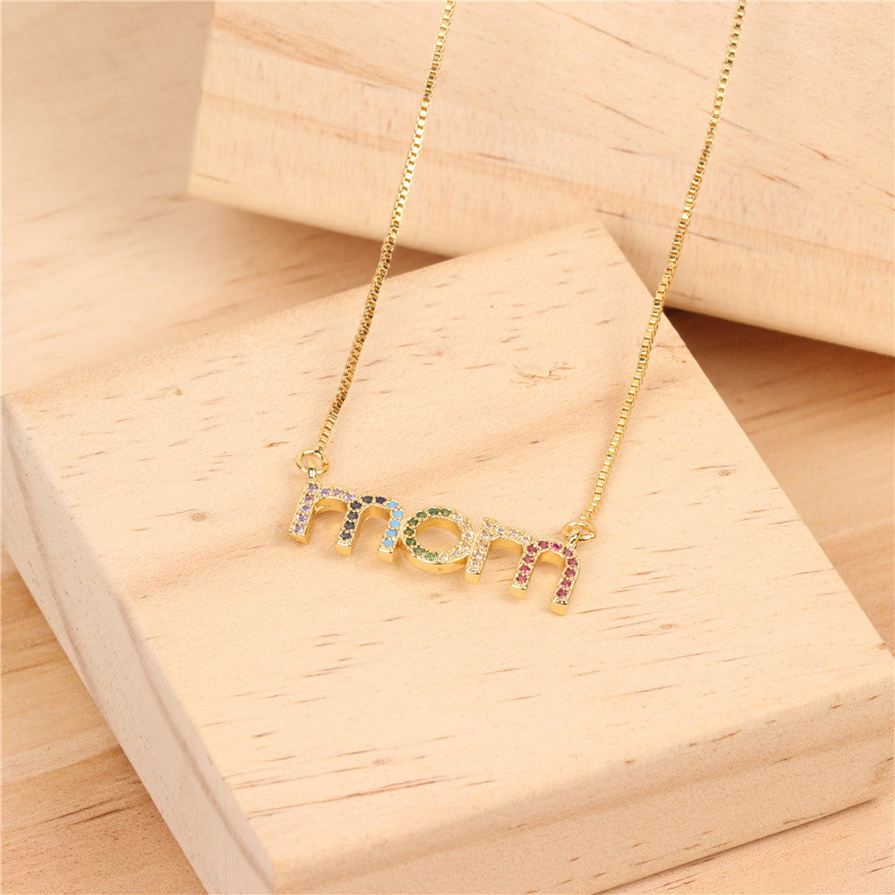 New MOM Pendant Necklace