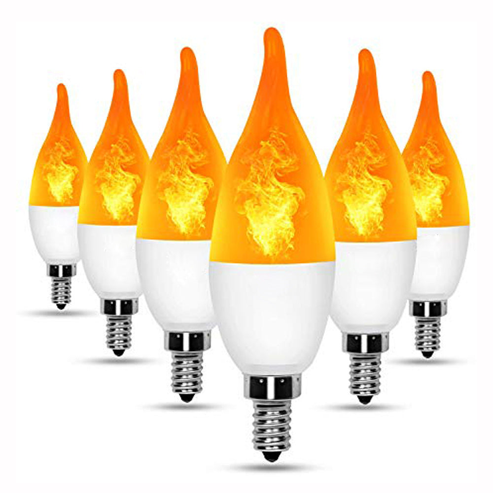 LED Candle Flame Bulb E14 E27 Simulation Bubble Flame Light