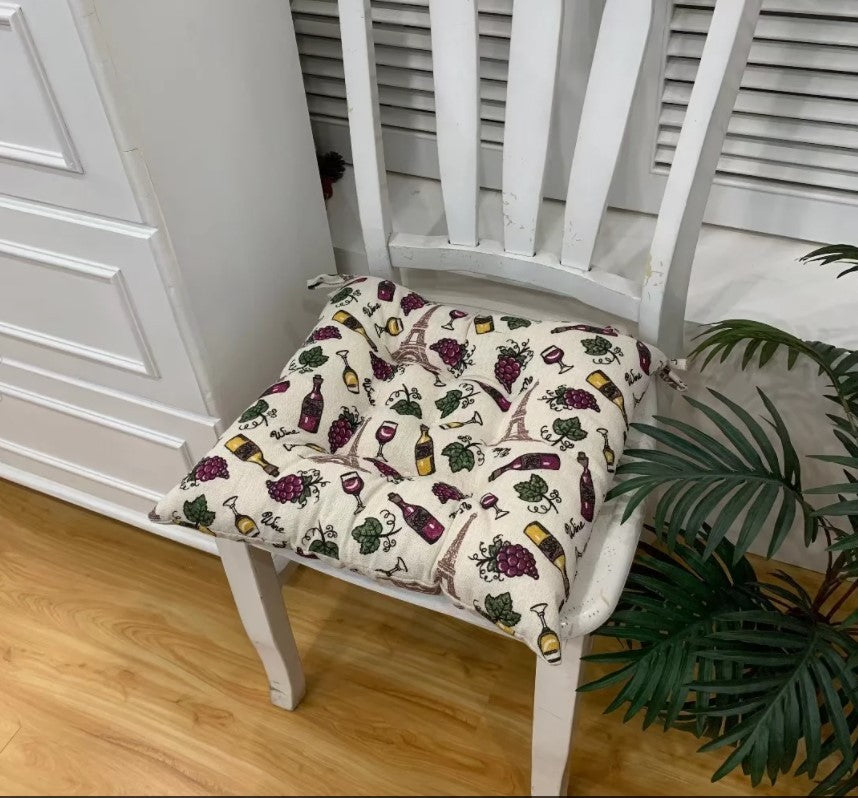 Home Thickened Seat Cushion With Non-slip Straps