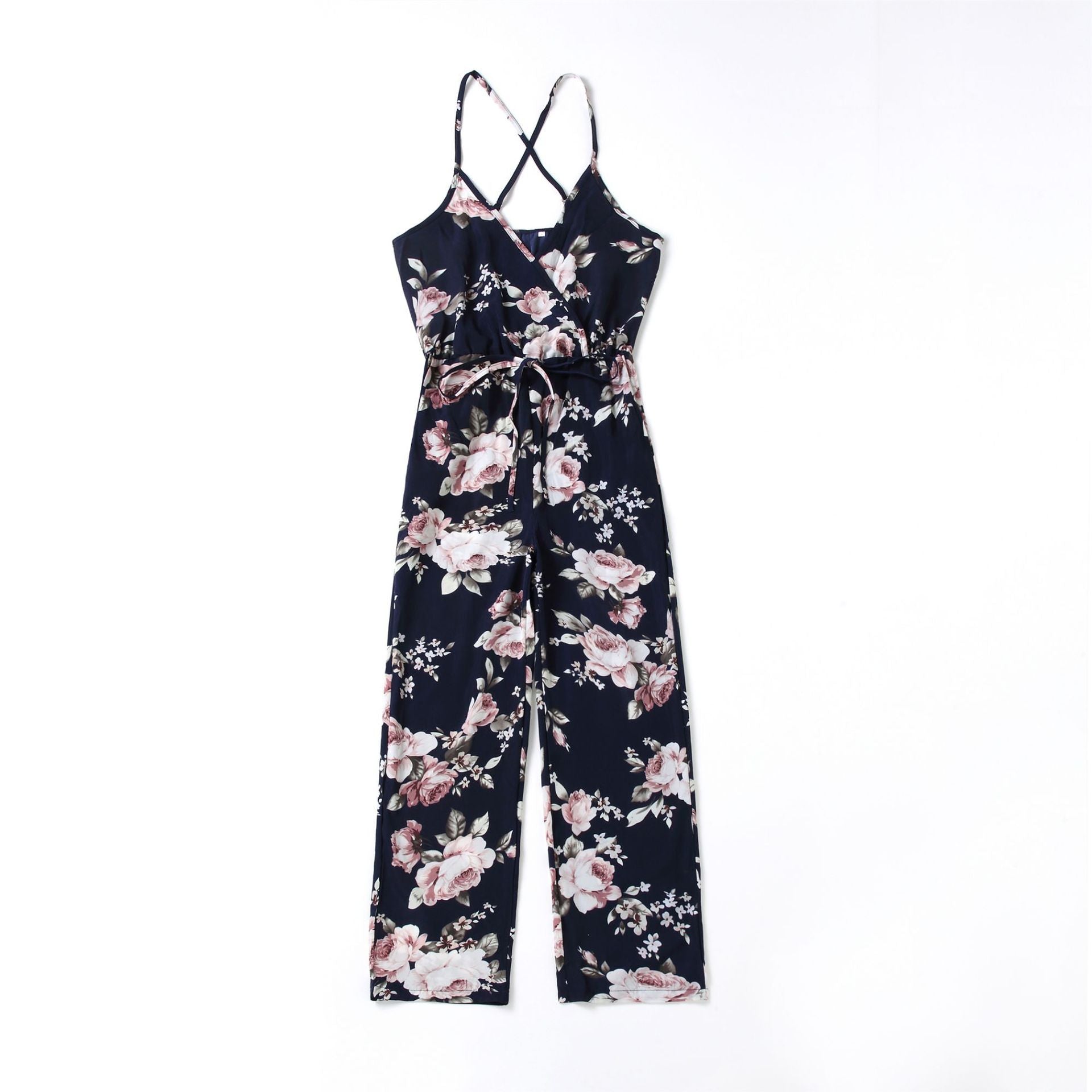New Women's Deep V Strap Jumpsuit Parent-child Outfit