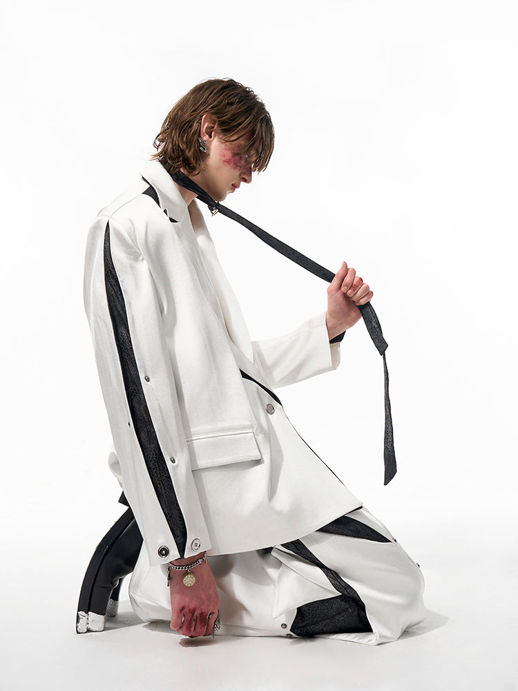 Original Fake Two-piece Structural Stitching Suit