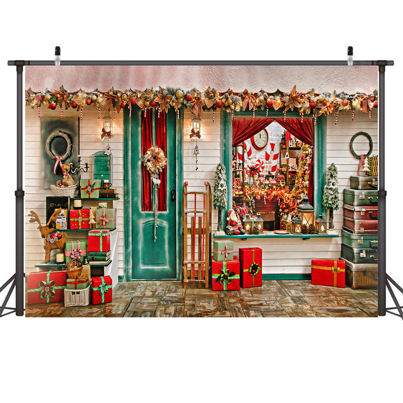 Christmas Background Cloth Decoration Curtain Backdrop
