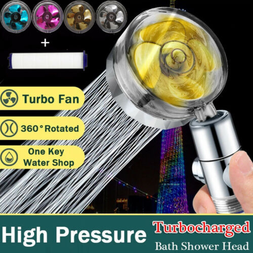 Modern Minimalist Compact Supercharged Shower Nozzle – Small Waist Fan Design