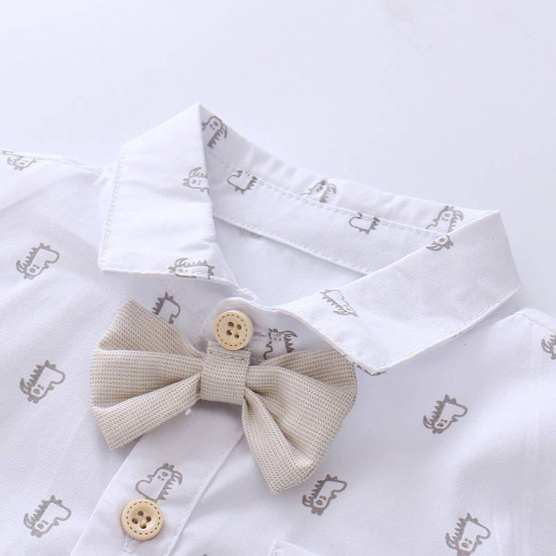 Boys Autumn Three Piece Cotton Suit Regular Fit Formal Wear