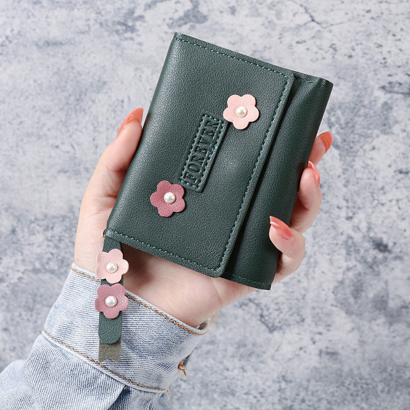 Unisex Buckle Closure PU Leather Slim Cardholder Wallet