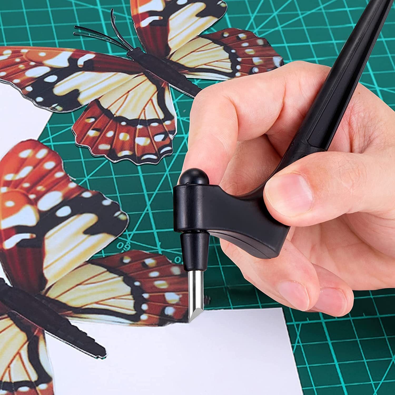 360° Rotating Paper Cutter – Handheld Carving Knife for Crafts & Scrapbooking