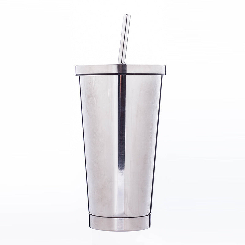 500ml Stainless Steel Tumbler with Straw Lid