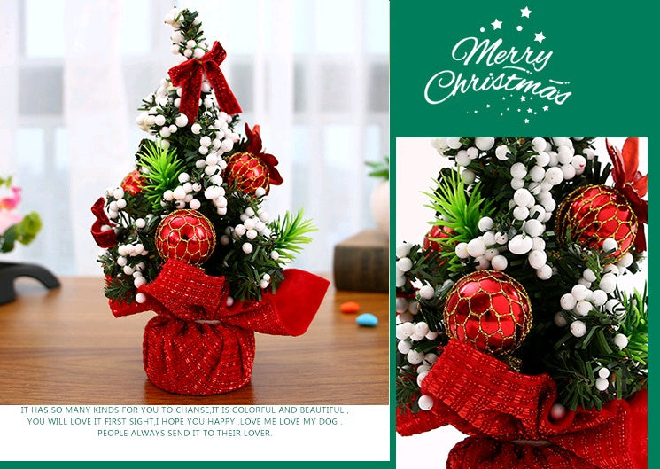 20cm Mini Christmas Tree Ornaments Desktop Holiday Decoration
