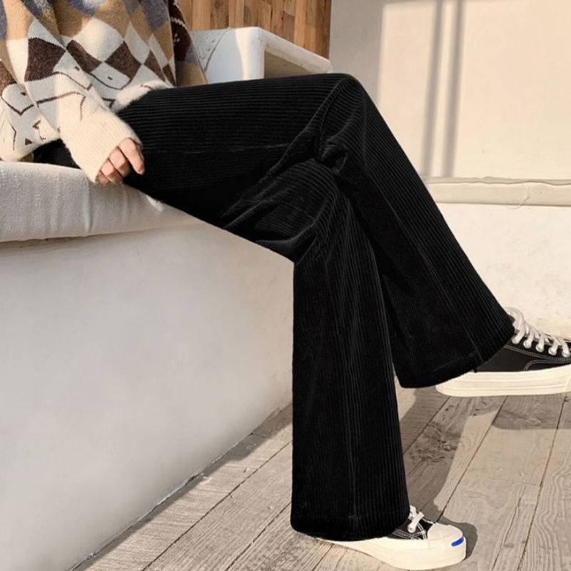 Korean Student High Waist Straight Wide-Leg Pants