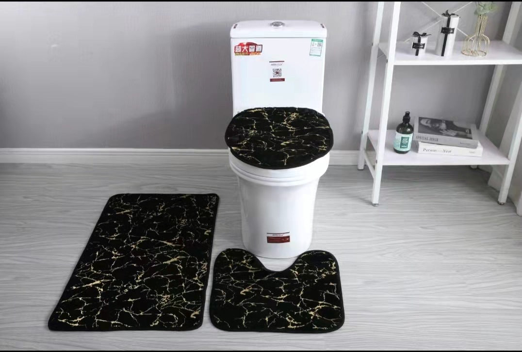 Three-Piece Toilet Set – Bathroom Mats Collection