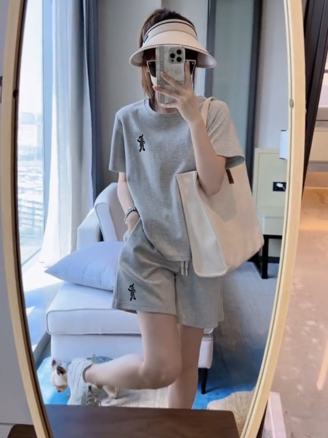 Women's Short-sleeved Clothes And Shorts Casual Running Clothes Two-piece Set