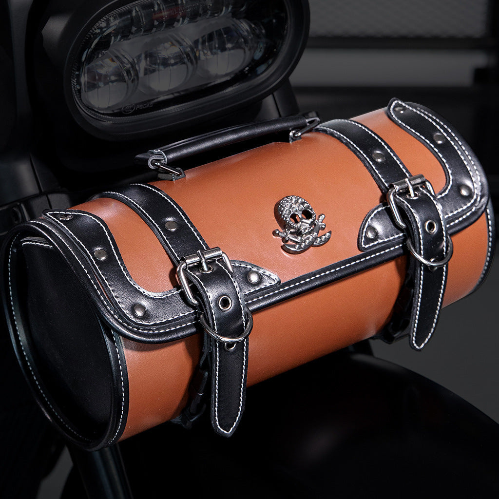 Unisex Punk Retro PU Motorcycle Pannier Bag Saddle Pro