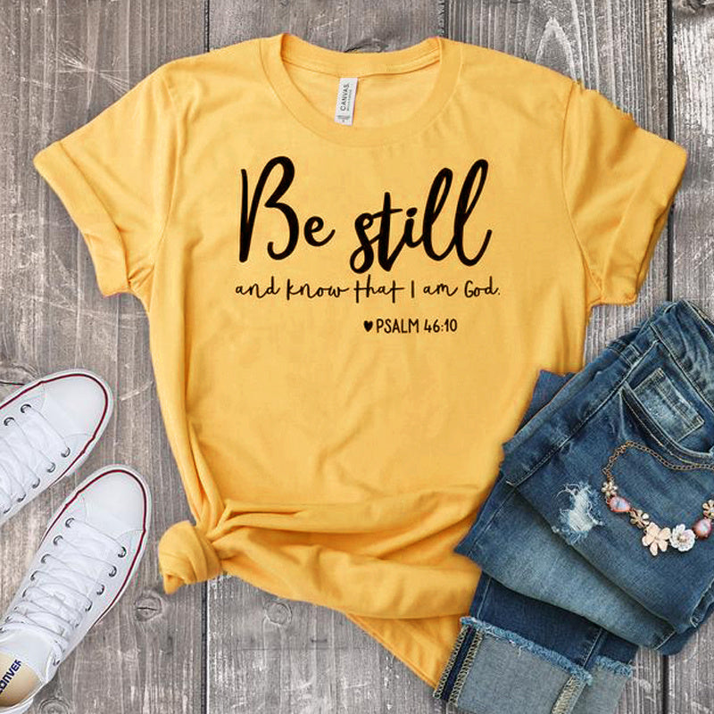 Women's Cotton Crew Neck Christian Tee Relaxed Fit