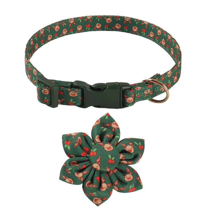Pet Supplies Design Christmas Series Bow SUNFLOWER Holiday Dog Collar