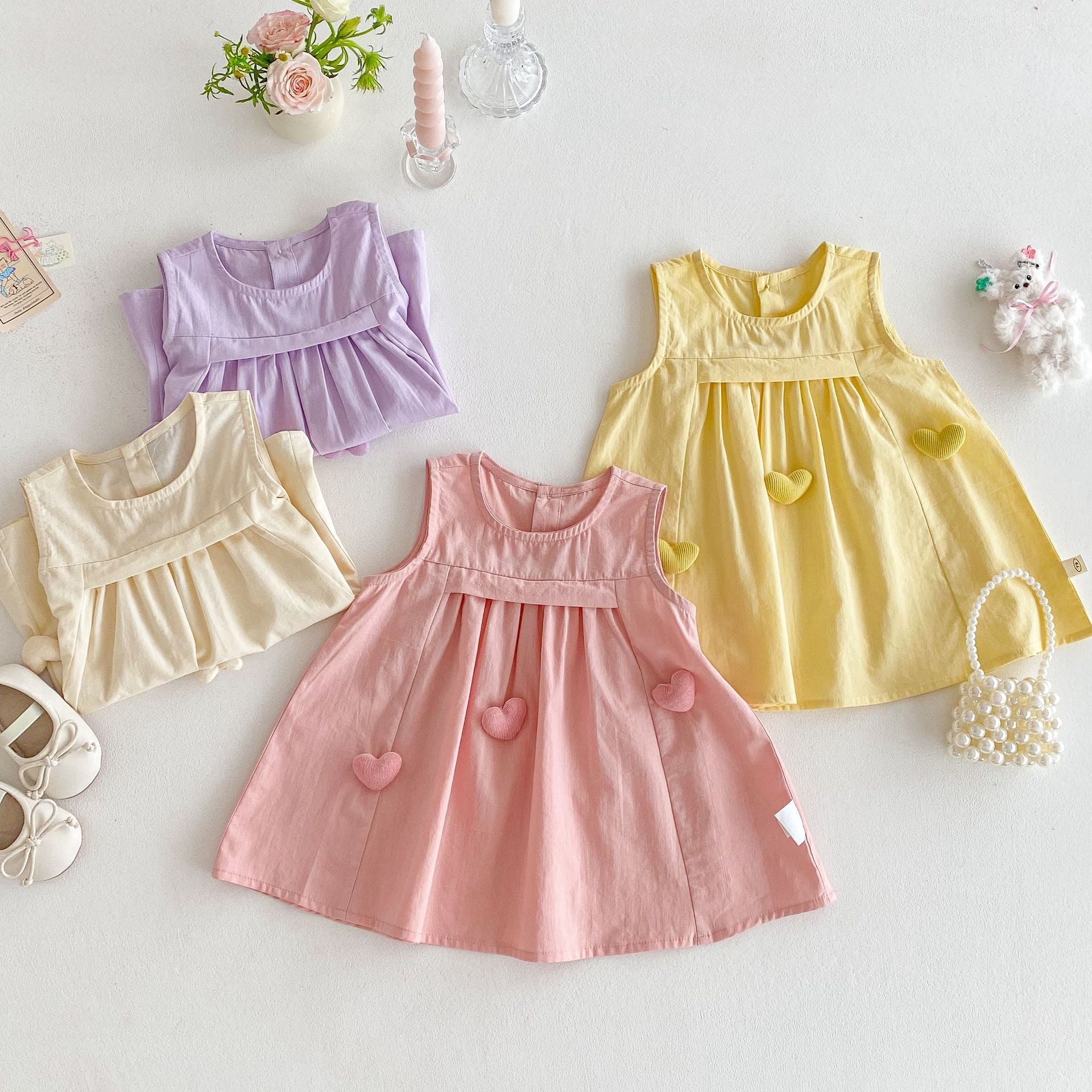 Girl's Love Princess Dress Children's Vest Dress