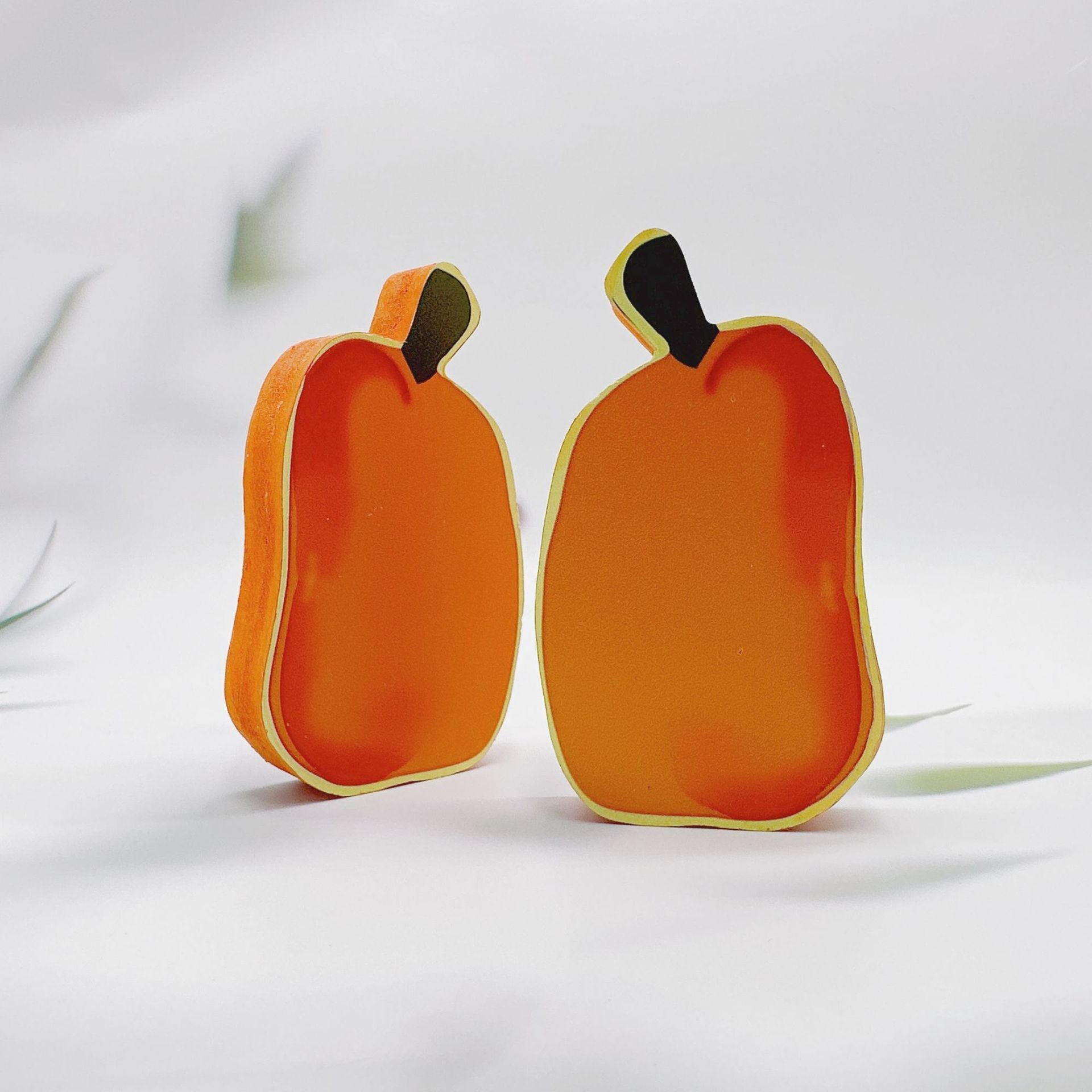 Cross-border New Halloween Double-sided Printing Pumpkin Table Decorative Ornaments Name Greeting Decorations