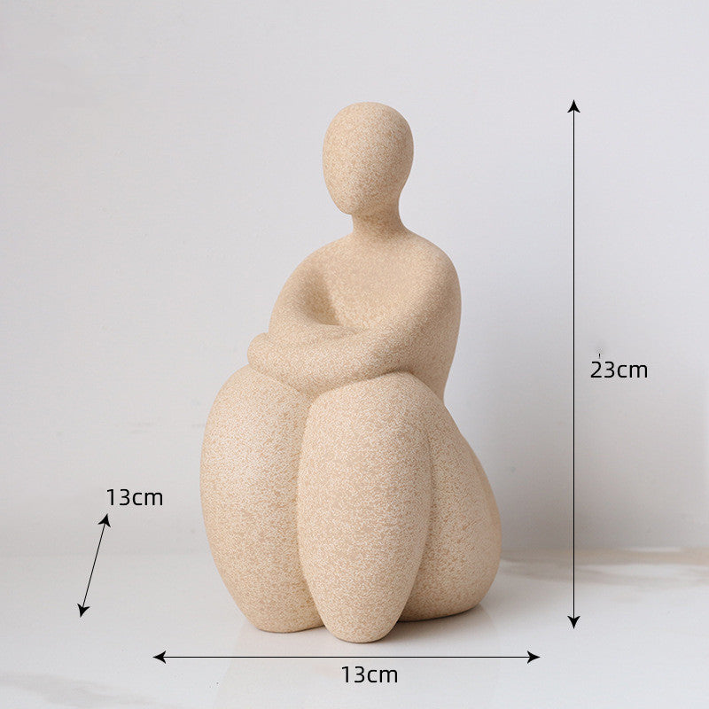 Nordic Minimalist Art Abstract Character Ornament