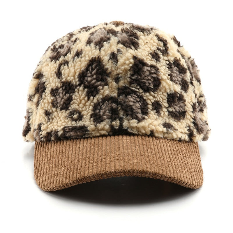 Women's Retro Color-Block Leopard Print Baseball Cap