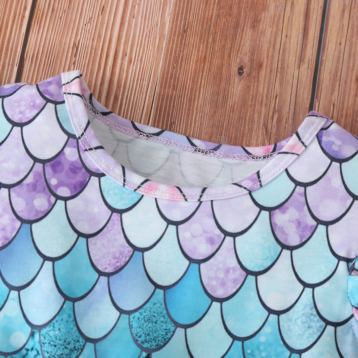 Fish scale print dress