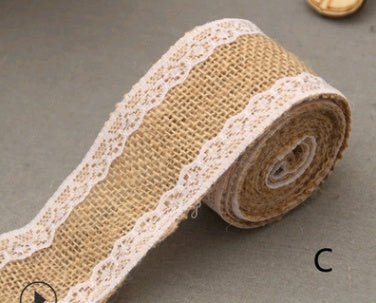 5cm Wide Lace Linen Roll – DIY Handmade Christmas, Wedding, and Craft Decorations