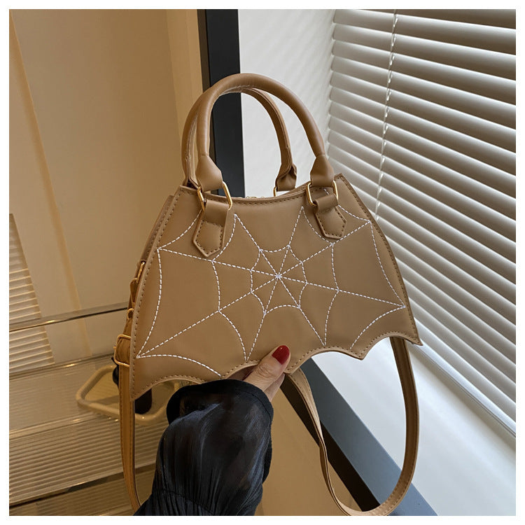 Halloween Spider Web Saddle Bag – Fashion Crossbody Shoulder Handbag with Top Handle