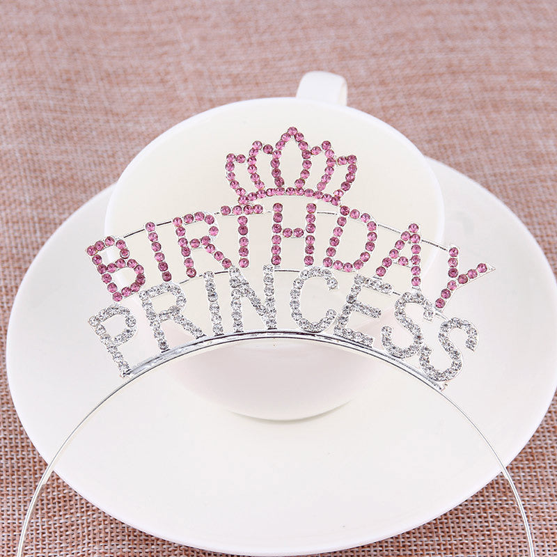 Creative Diamond Alphabet Headdress Birthday Hair Accessories