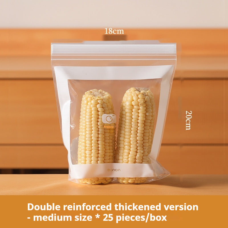 Food Grade Freshness Protection Package Household Extra Thick Retain Freshness Envelope Bag Zip Lock Bag Kitchen Refrigerator Freeze Storage Split Storage