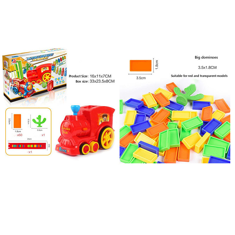 Puzzle domino car electric train with sound and light music automatic licensing electric car toy