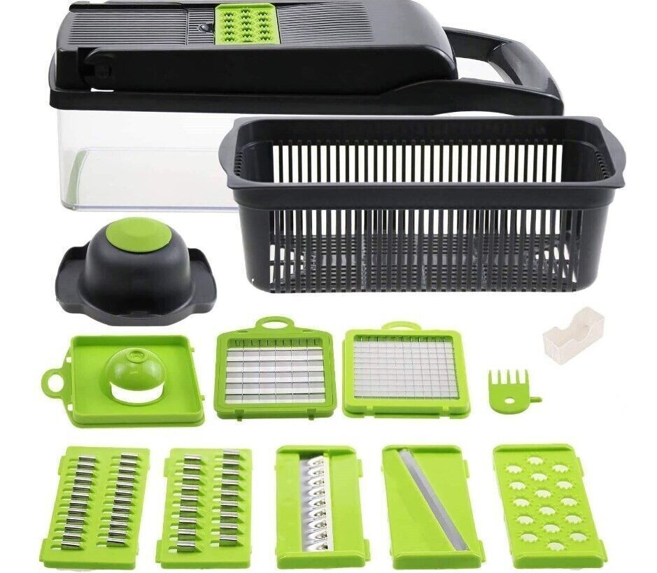 Stainless Steel 15 Piece Vegetable Slicer Set With Grater