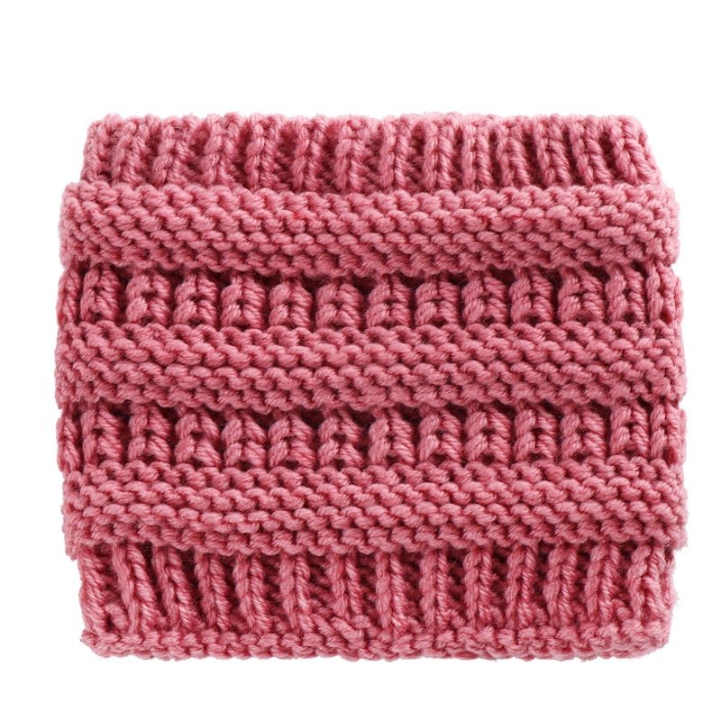 Soft Adjustable Acrylic Knit Women’s Winter Ponytail Beanie Headwrap