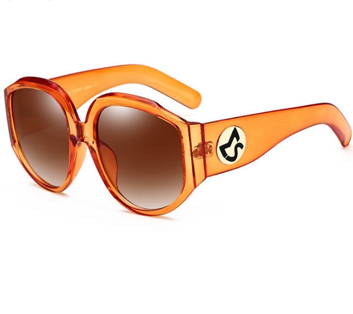 Oversized Round Women’s Sunglasses with Olive Frames