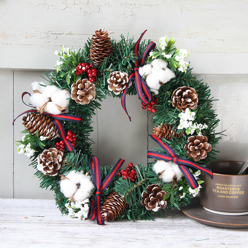 30cm 40cm Christmas Wreath Ornaments for Holiday Decoration