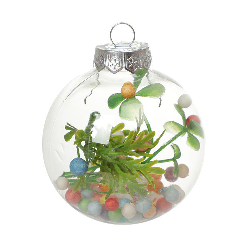 Transparent Plastic Christmas Balls With Hat Arcade Party Decoration