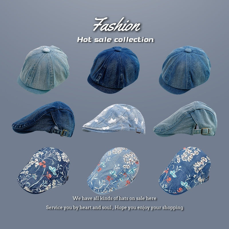 Stylish Cotton Dome Crown Painter Cap for Women’s Spring and Autumn Casual Wear