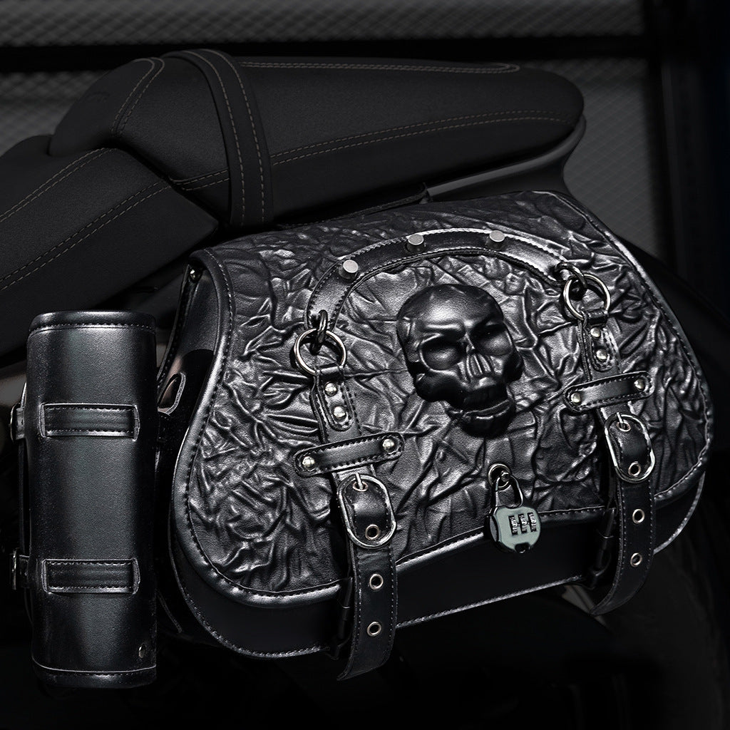 Unisex PU Motorcycle Side Luggage Modified Riding Bag