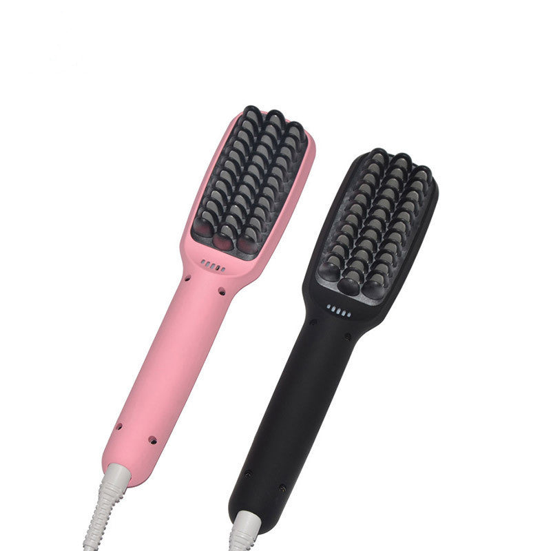 Massage Hair Comb – Ceramic Round Brush Inner Buckle Hair Straightener
