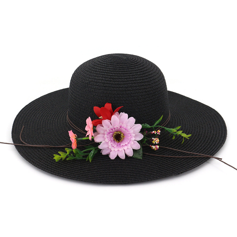 Ladies Dahai Beach Resort Sunscreen Straw Hat