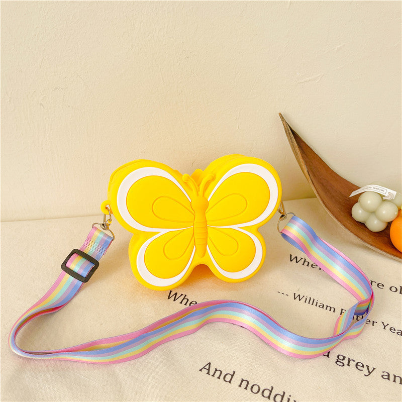 Children’s Silicone Cute Butterfly Shoulder Bag – Soft & Lightweight Kids Purse