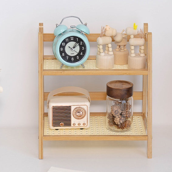 Guest Room Bamboo Multi Layer Storage Rack