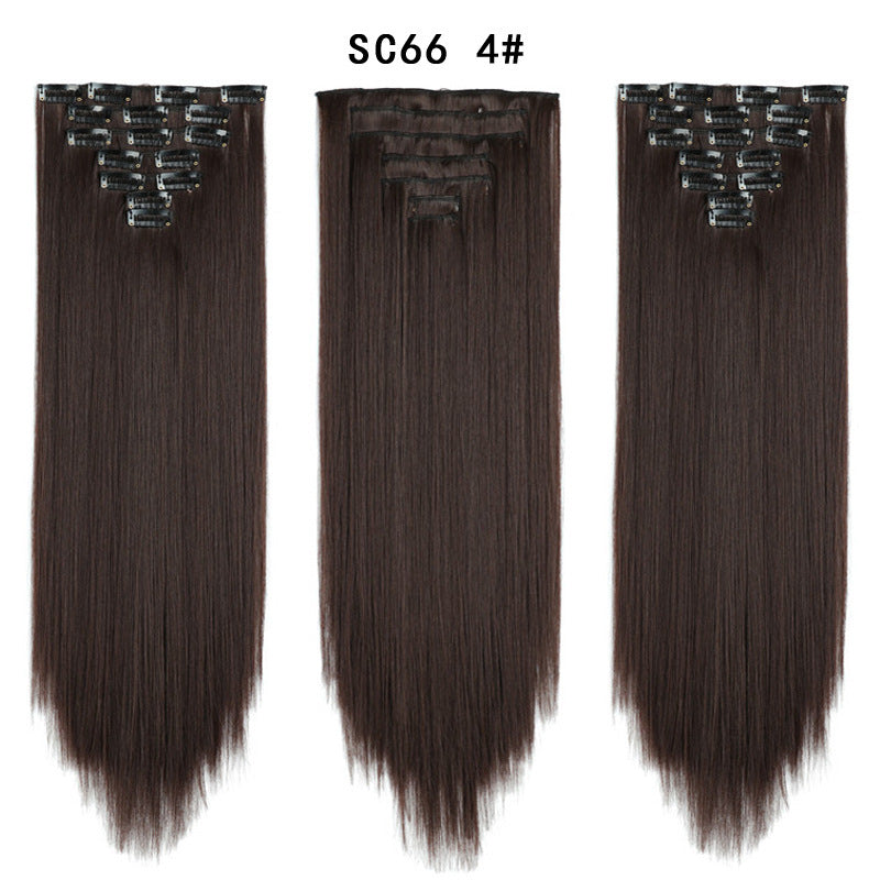 16 Card Seven-piece Hairpiece Clip Wig Beauty Chemical Fiber Wig Set Hair Extension