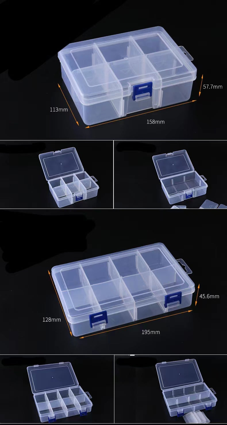 10 Grids 15 Grids 24 Grids Transparent Storage Tool Storage Box